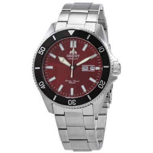 Orient Kanno Automatic Red Dial Men`s Watch RA-AA0915R19B - Dial: Red, Band: Silver, Bezel: Silver-tone