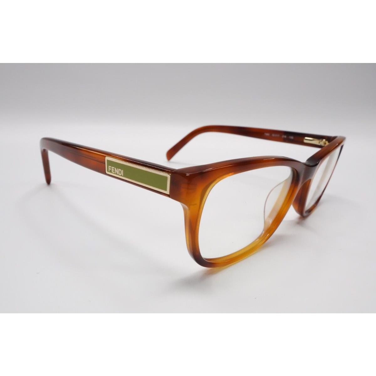 Fendi F980 Eyeglasses Frames 218 Light Havana Brown 52 17-135 Green 9079