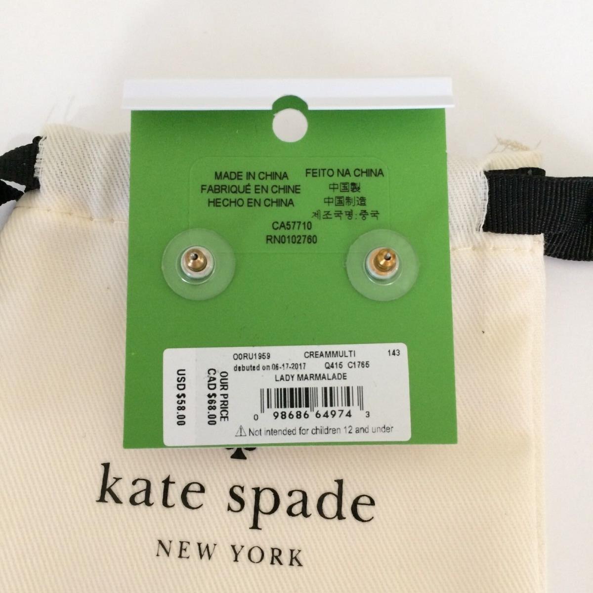Kate Spade New York Lady Marmalade Cream/gold Pearl Earrings O0RU1959
