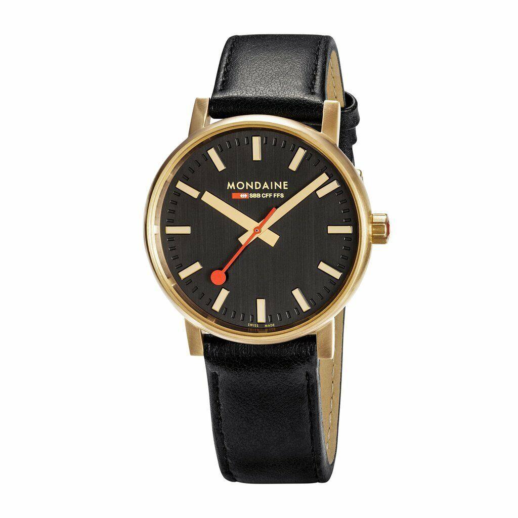 Mondaine MSE.40122.LB Official Railways Evo2 Gold Large 40mm Quartz Wrist Watch
