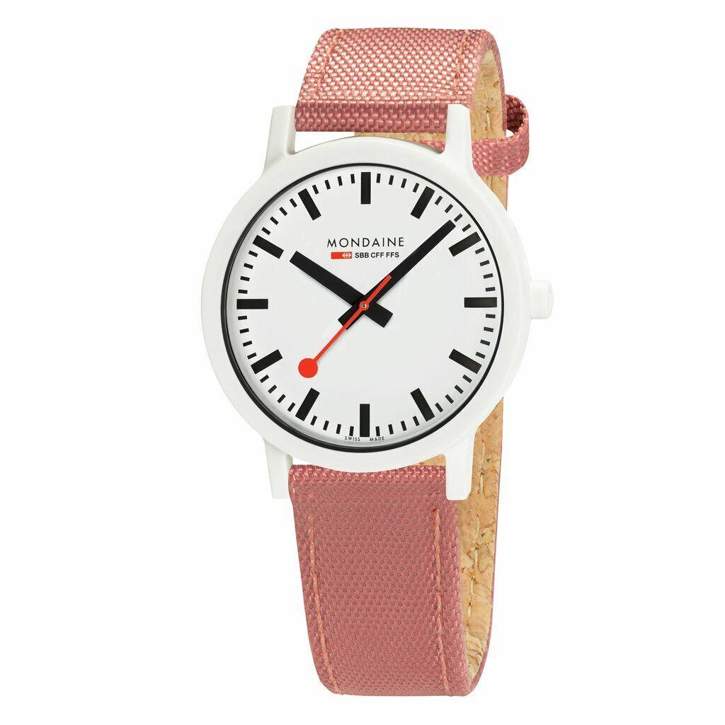 Mondaine MS1.41111.LP Essence Eco Friendly White Case 41mm Quartz Wrist Watch