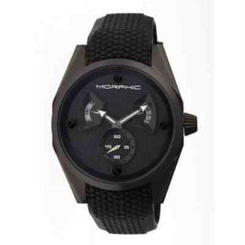 Morphic M34 Series Multi-function Black Dial Black Silicone Men`s Watch 3405