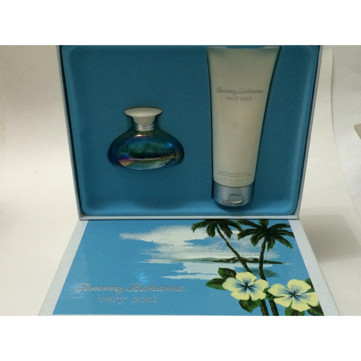 Vintage Tommy Bahama Very Cool Perfume Women 2pcs Gift Set:1.7oz Edp Spr+6.7ozBL