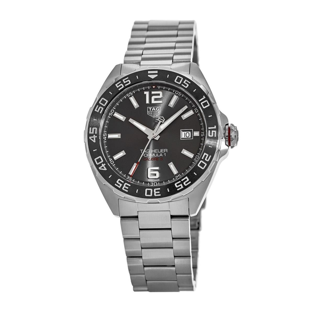 Tag Heuer Formula 1 Auto Anthracite Steel 43 mm Men`s Watch WAZ2011.BA0842