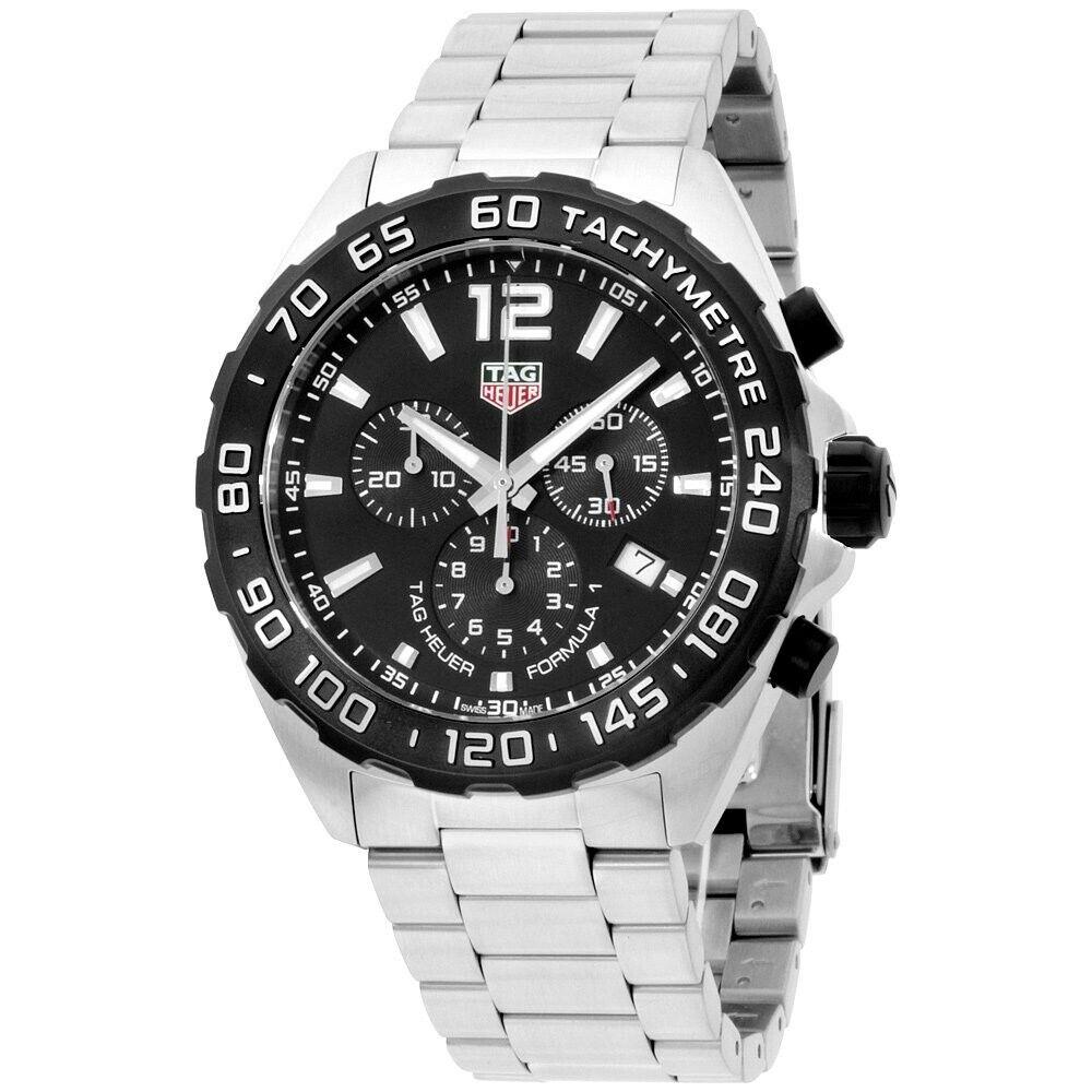 Tag Heuer Formula 1 Quartz Chronograph Black 43mm Men`s Watch CAZ1010.BA0842