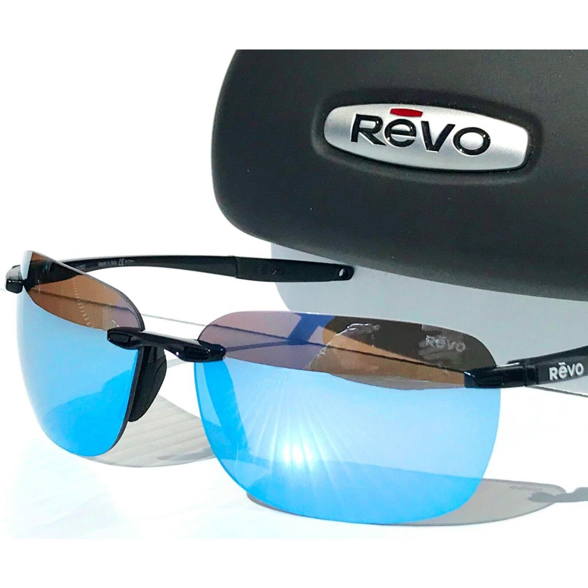 Revo sunglasses Descend - Black Frame, Blue Lens
