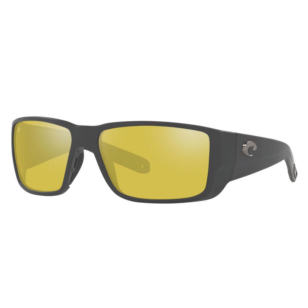 Costa Del Mar Blackfin Pro Sunglasses -new- Costa 580G Glass Polarized + Case Mat Black / Sunrise Silver Mir 580G 25% VLT