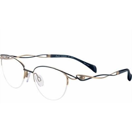 Calvin Klein Line Art by Charmant XL2149 Eyeglasses Women`s Semi Rim Oval Optical Frame