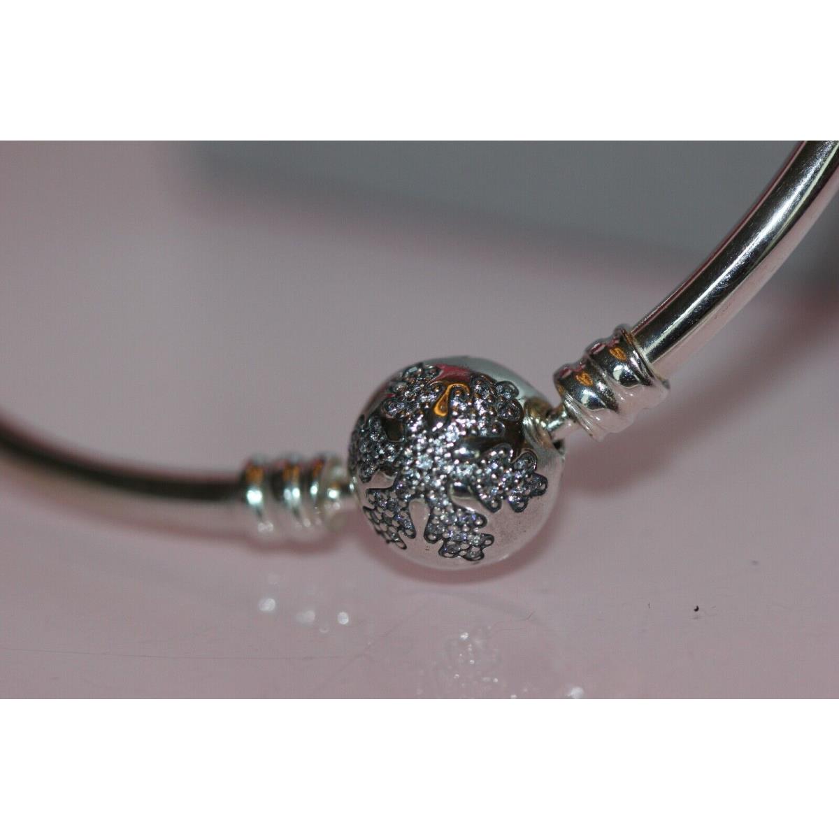 2016 LE Pandora Unique AS You Are Snowflake Clasp Bangle Bracelet USB796619