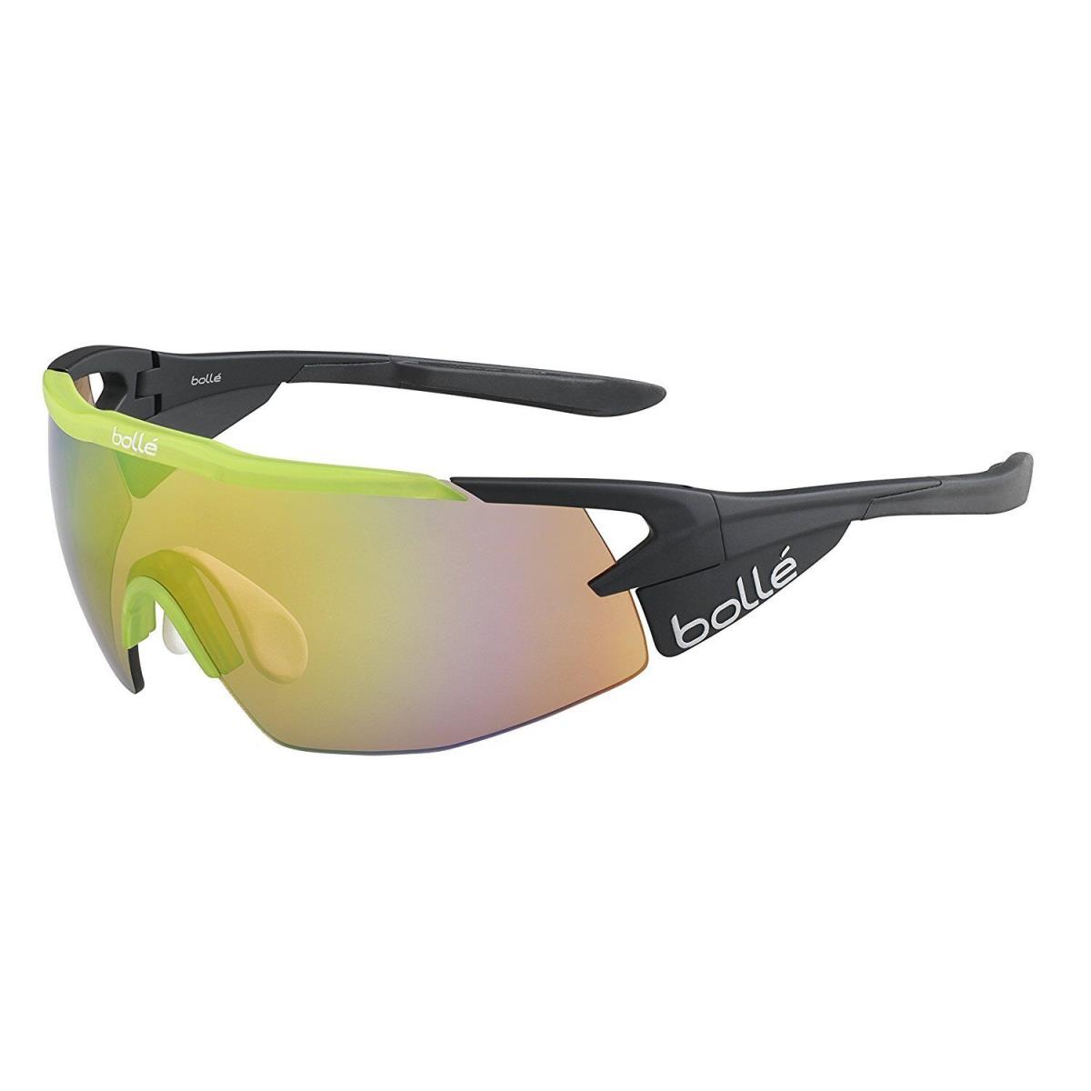 Bolle Aeromax Sunglasses Matte Black/translucent Green Frame/brown Emerald 12267