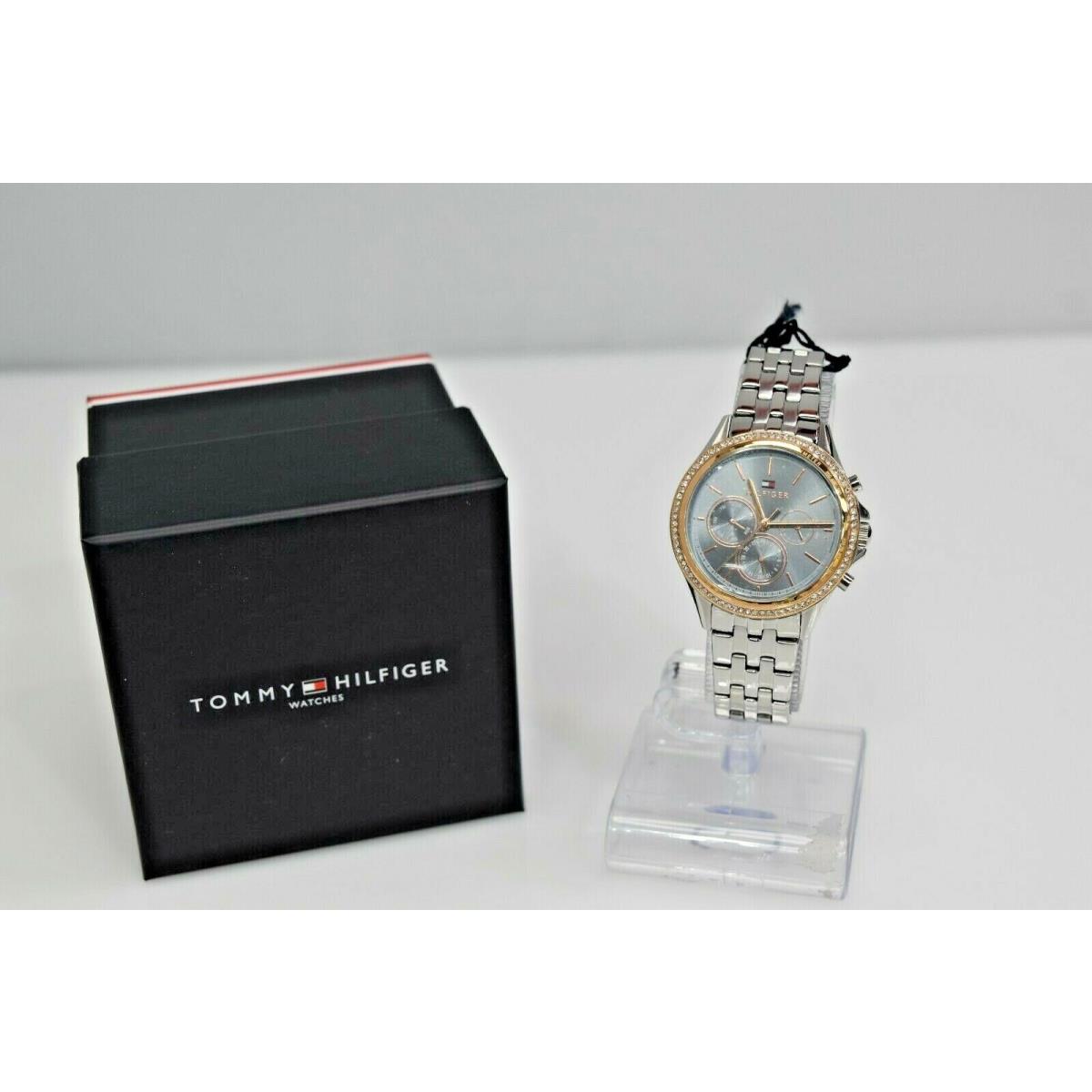 Tommy Hilfiger Two Tone RG SS Blue Dial Crystals 1781976 Watch