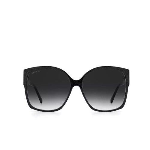 Jimmy Choo sunglasses NOEMI DXF - Black Silver Frame, Grey Shaded Lens 1