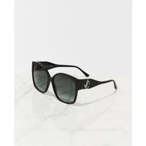 Jimmy Choo sunglasses NOEMI DXF - Black Silver Frame, Grey Shaded Lens 4
