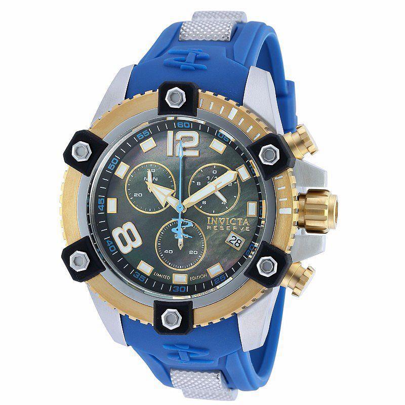 Mens Invicta 20817 Reserve Octane Victory Cruise Chronograph Blue Watch - Blue, Band: Blue