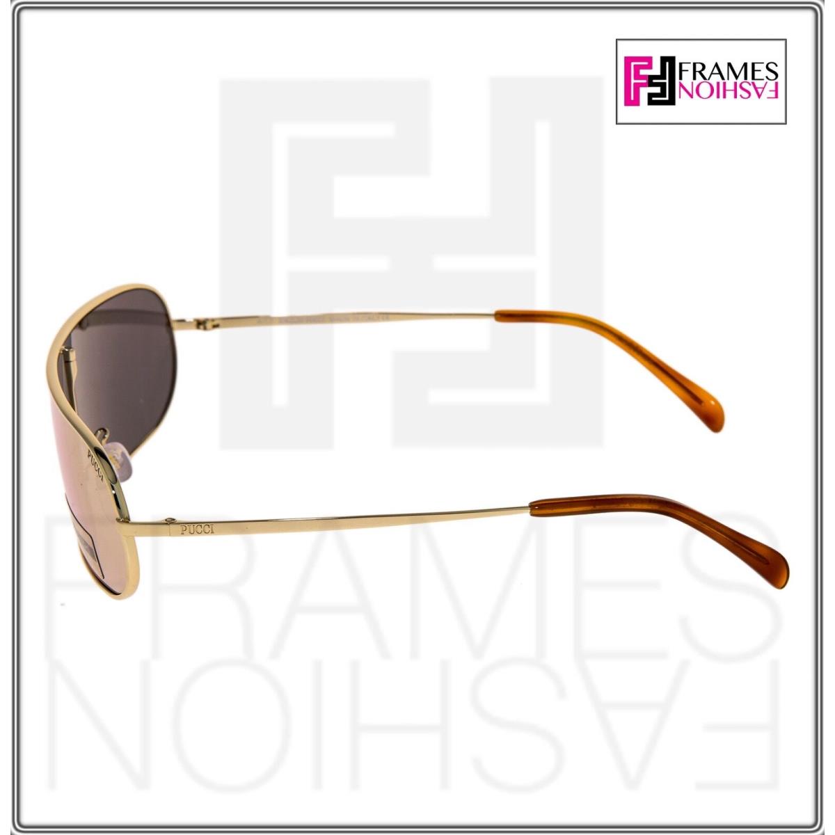 Jimmy Choo Emilio Pucci EP68 Thin Wrap Futuristic Gold Mirrored Sunglasses EP 68 Unisex