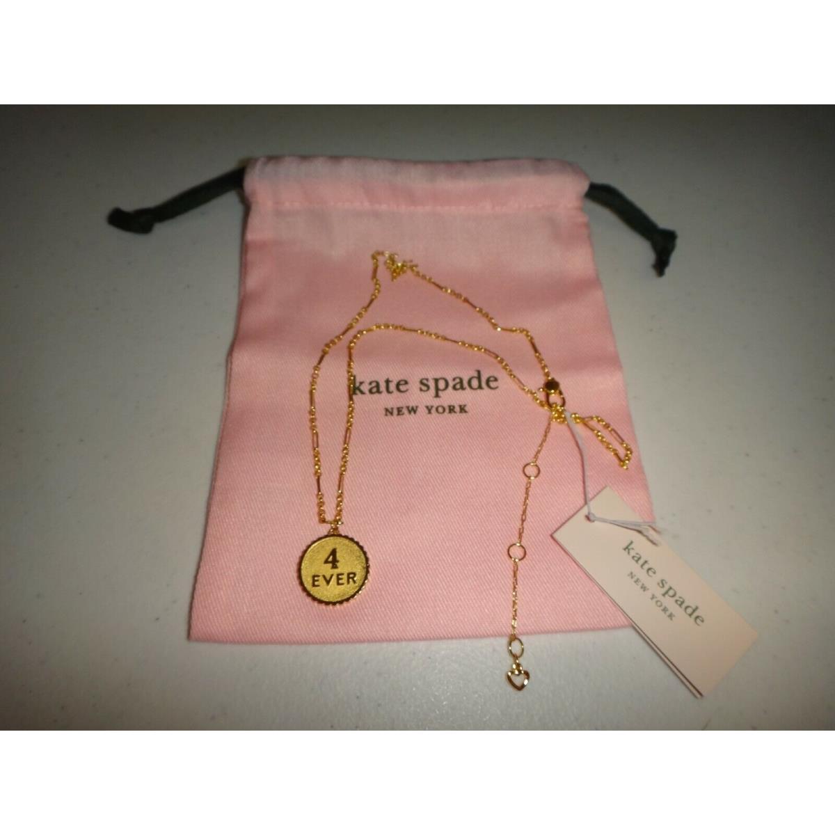 Kate Spade New York Treasure Forever 4ever Yellow Gold Stainless Steel Necklace