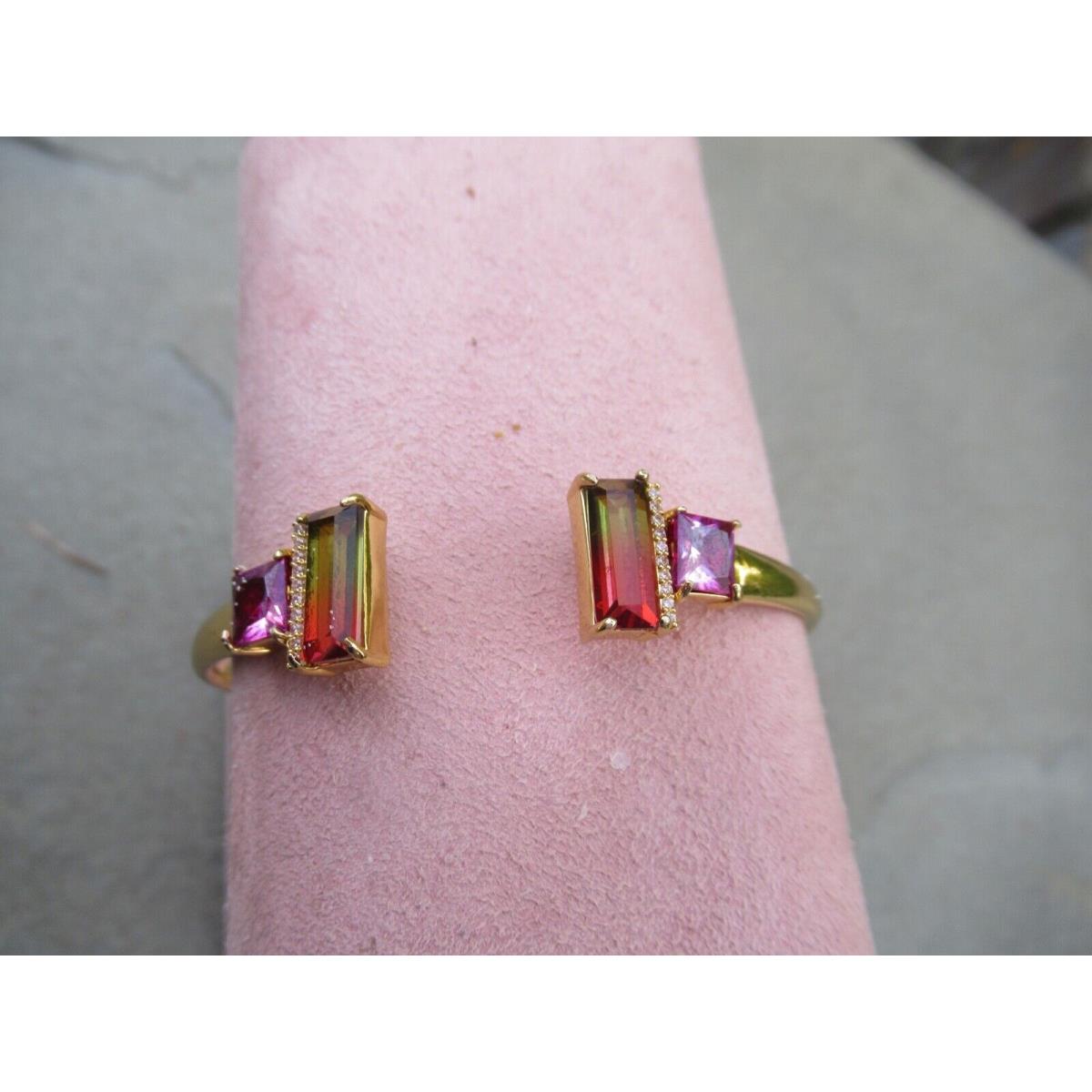 Kate Spade Geo Gems Ombre Hinged Cuff Bracelet-multi Color/$78