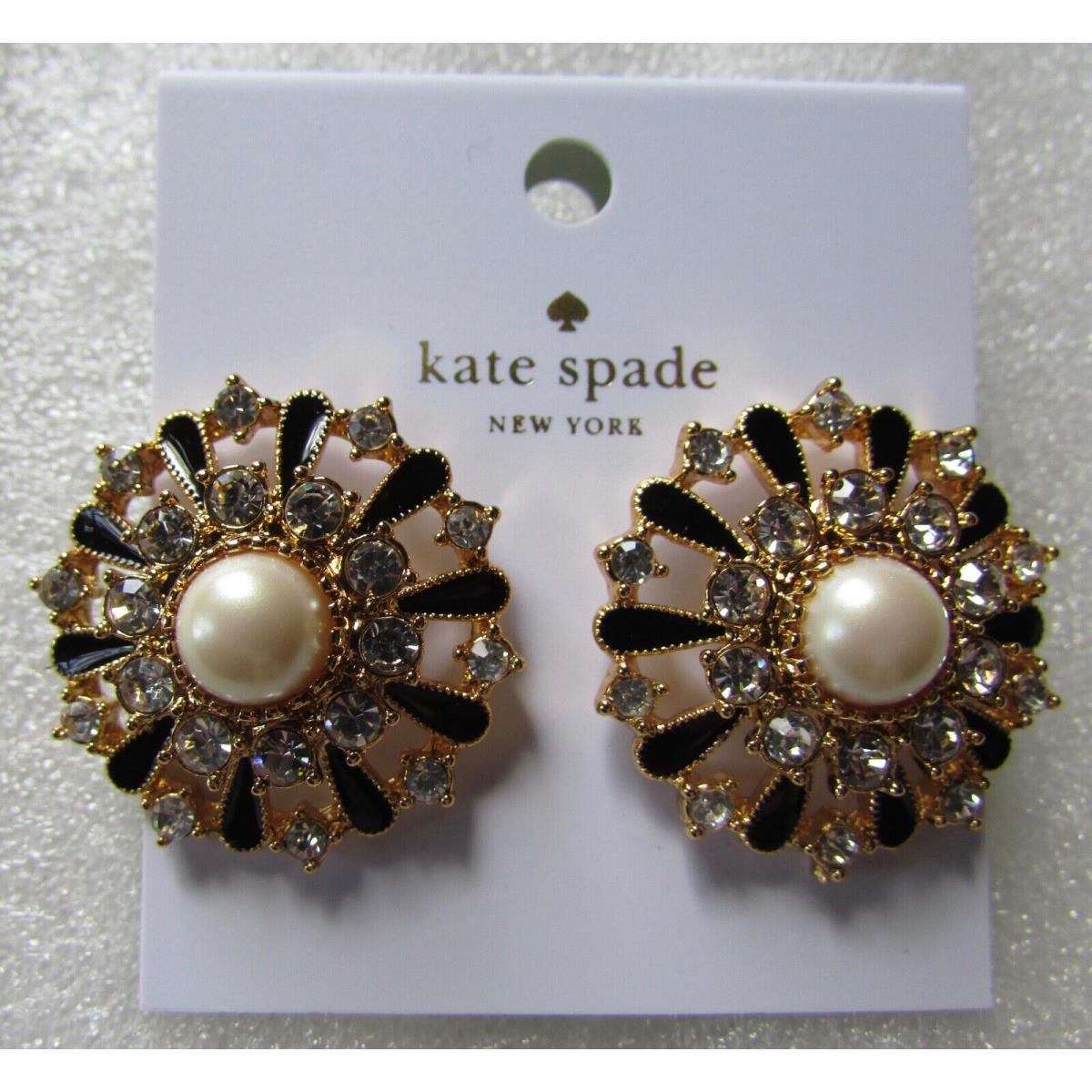 Kate Spade New York Stud Earrings Tuxedo Pearls New