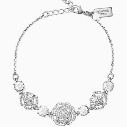 Kate Spade Crystal Rose Silver Bracelet