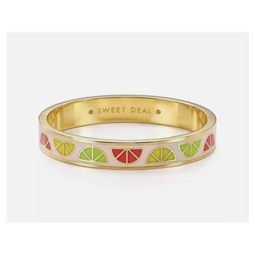 $78Kate Spade Sweet Deal Bracelet Witty Citrus Slices Circle Bangle KS-3