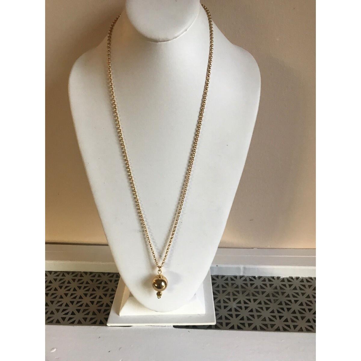 Kate Spade Gold Tone Gold Standard Ball Necklace 11