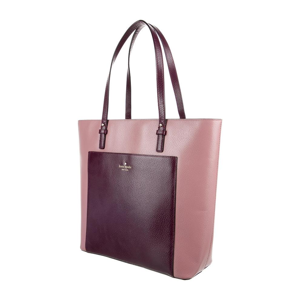 Kate Spade Grand Street Sadie Tote Org Leather Dusty Peony/mulberry