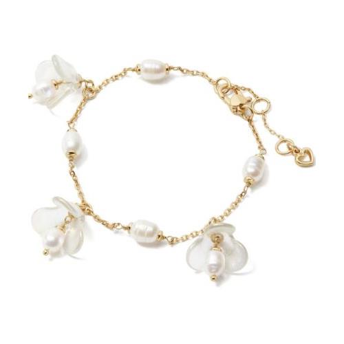 Kate Spade Freshwater Pearl Flower Charm Bracelet Q315