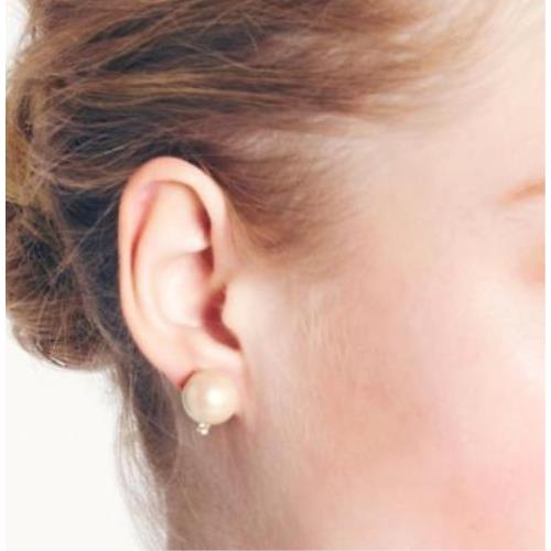 Kate Spade NY Modern Pearl One Crystal Stud Earrings Simple Metropolitan Chic