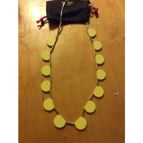 Kate Spade 12 K Gold Played Yellow Dot Dot Dot Long Necklace Ks MKA-8