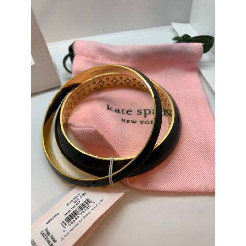 Kate Spade Raise The Bar Black Bangle Bracelets K1E