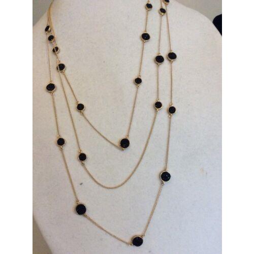 Kate Spade Do Wonders Jet Black with Gold Tone Necklace SP-5