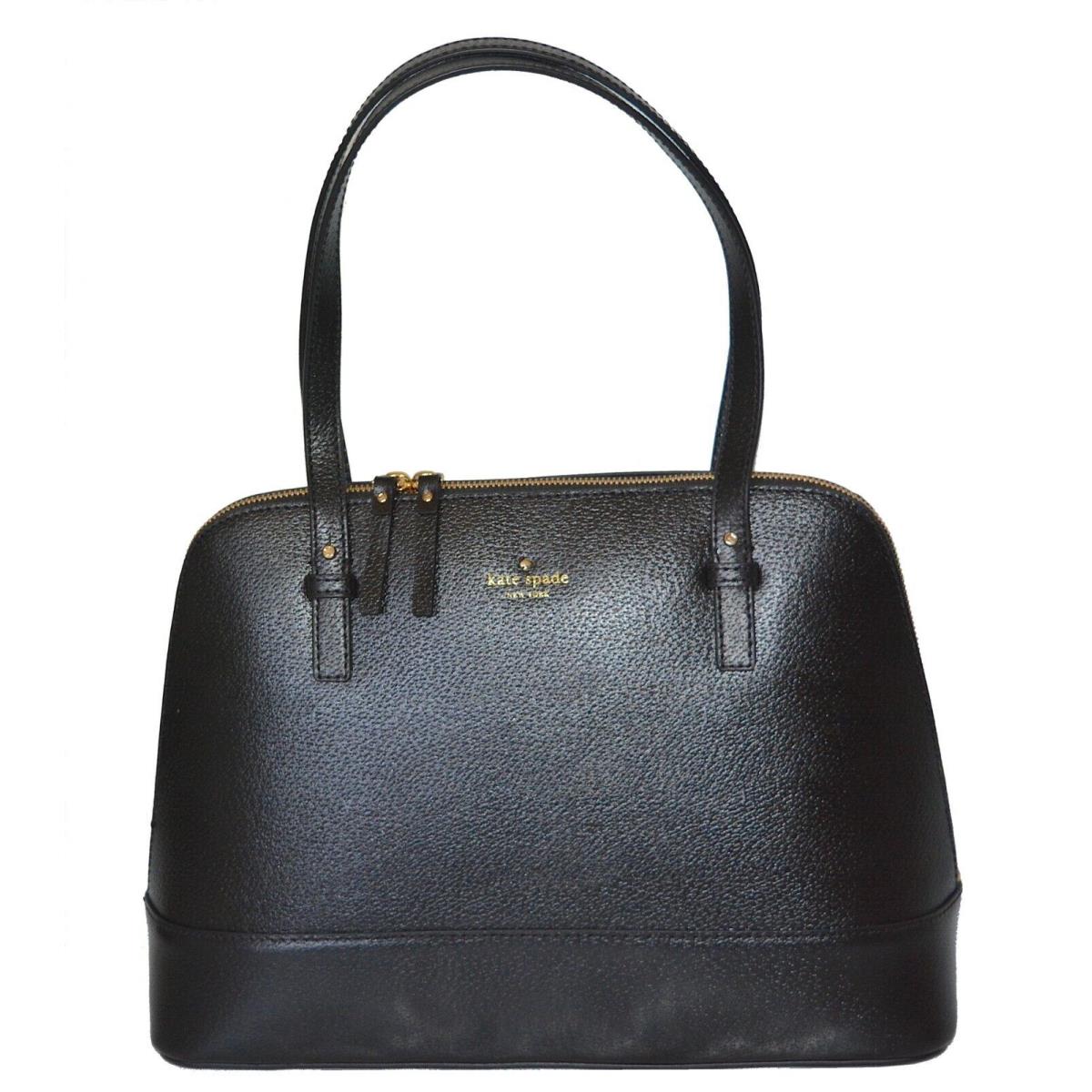 Kate Spade Rachelle Large Dome Leather Satchel Bag Womens Handbag Black