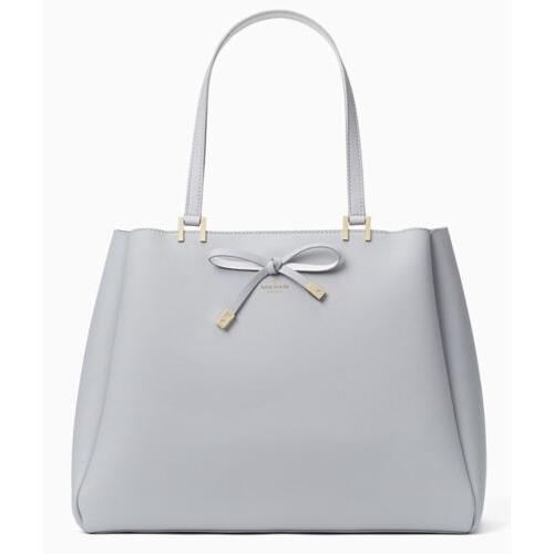 Kate Spade Cherrywood Street Nell Stone Ice Gray Tote Bag with Bow
