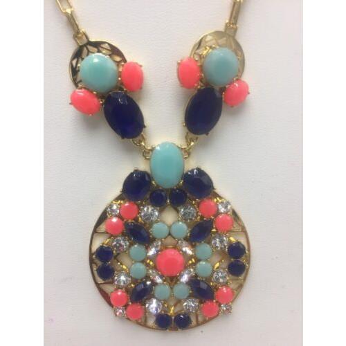 Kate Spade Jeweled Tile Statement Necklace SP 71