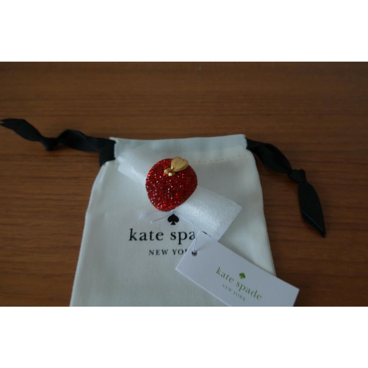 Kate Spade New York Dashing Beauty Apple Ring. Size 6