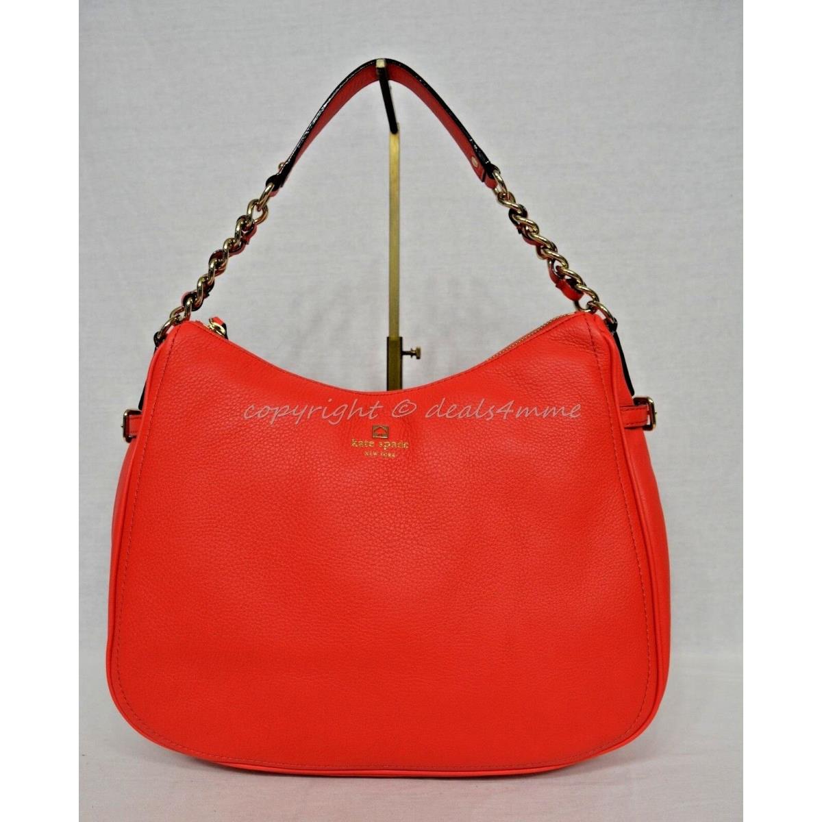 Kate Spade Pine Street Finley Satchel/shoulder Bag in Geranium Bright Orange