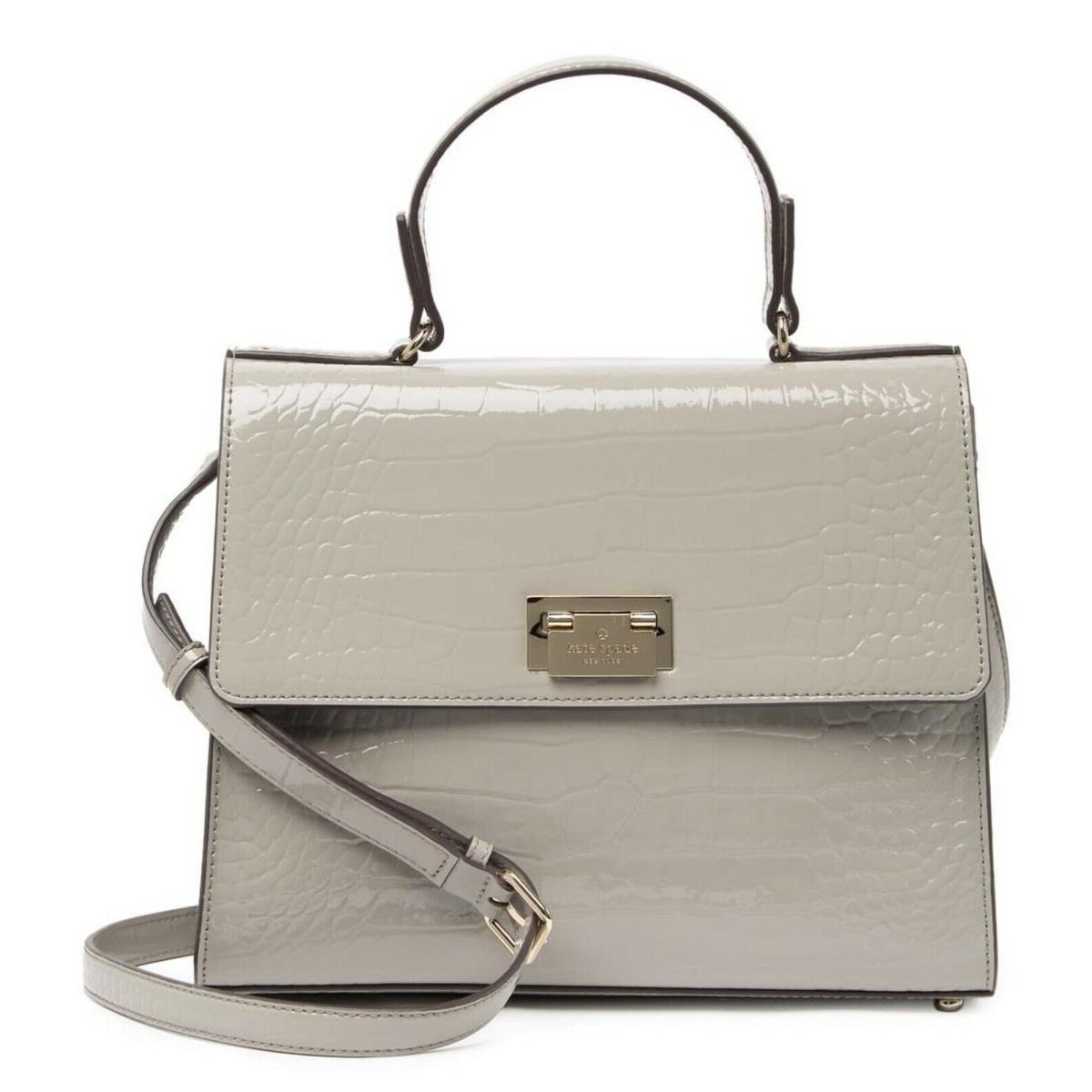 Kate Spade New York Embossed Leather Crossbody Bag Soft Taupe