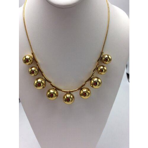 Kate Spade Gold Tone Ring It Up Statement Necklace 239 D