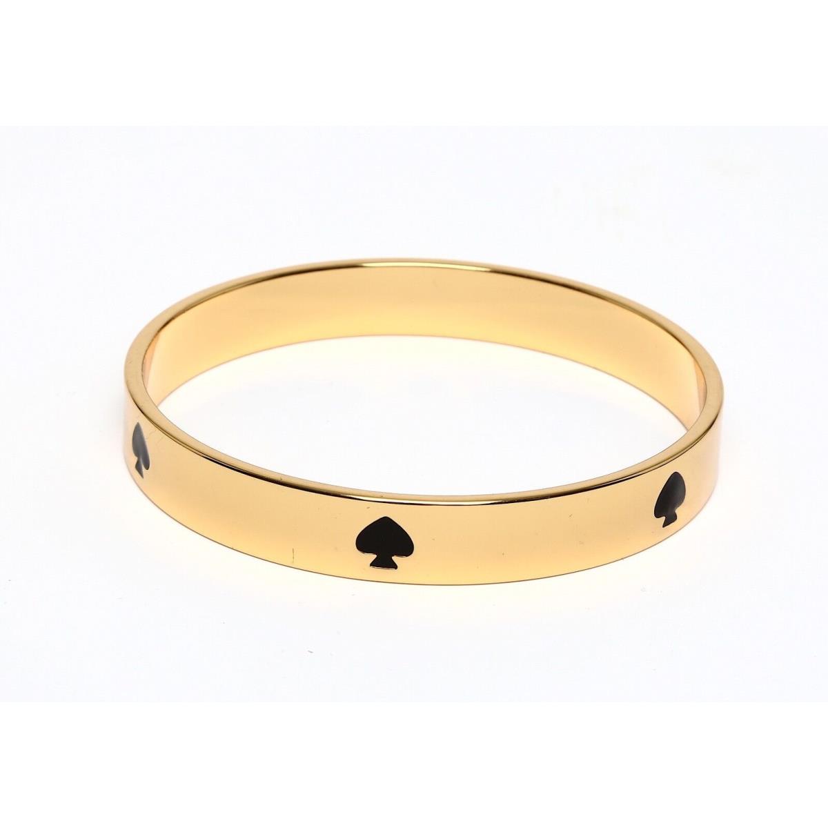 Kate Spade New York Gold Tone Black Spade Bangle 1747