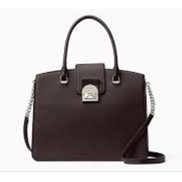 Kate Spade Neve Medium Triple Compartment Satchel - Chocolate Cherry