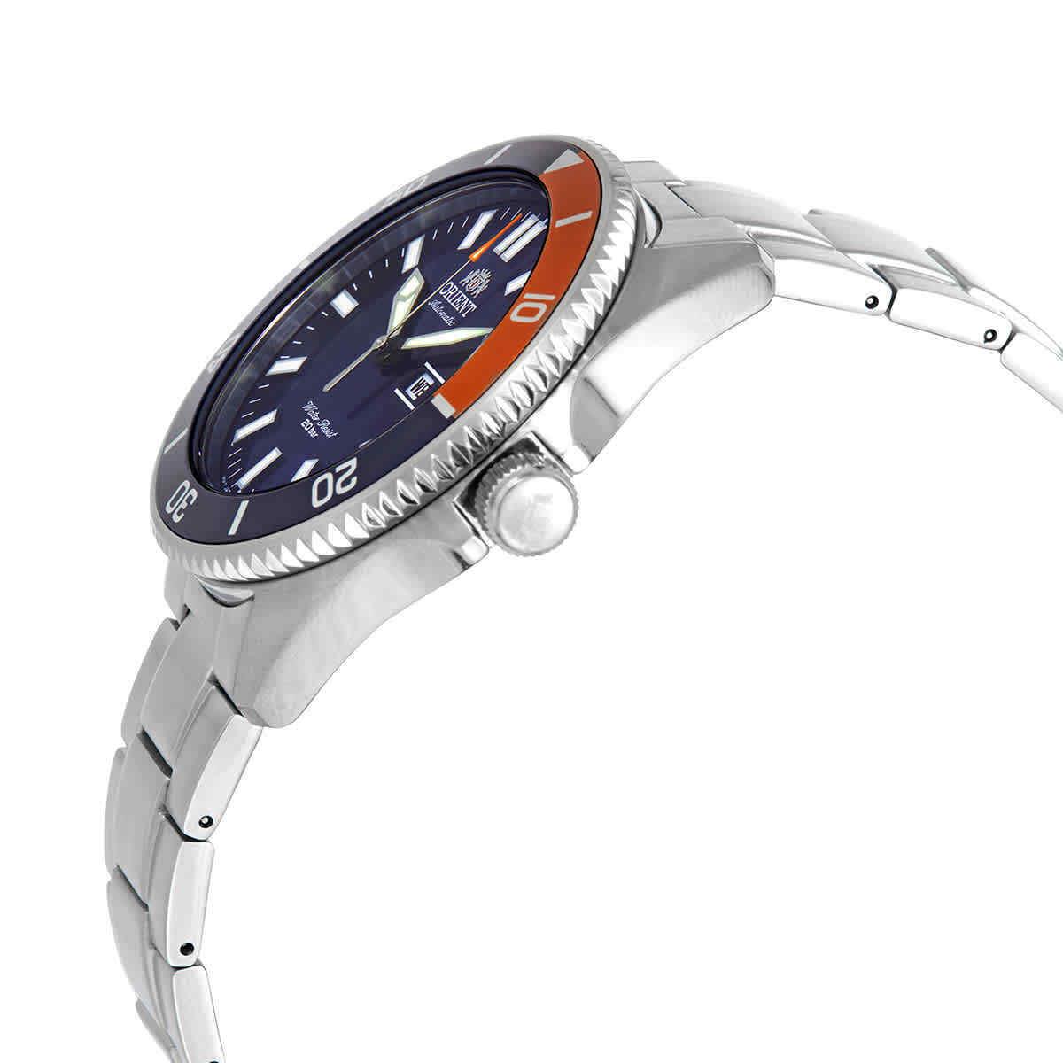 Orient Sports Automatic Blue Dial Men`s Watch RA-AA0913L - Dial: Blue, Band: Silver, Bezel: Blue