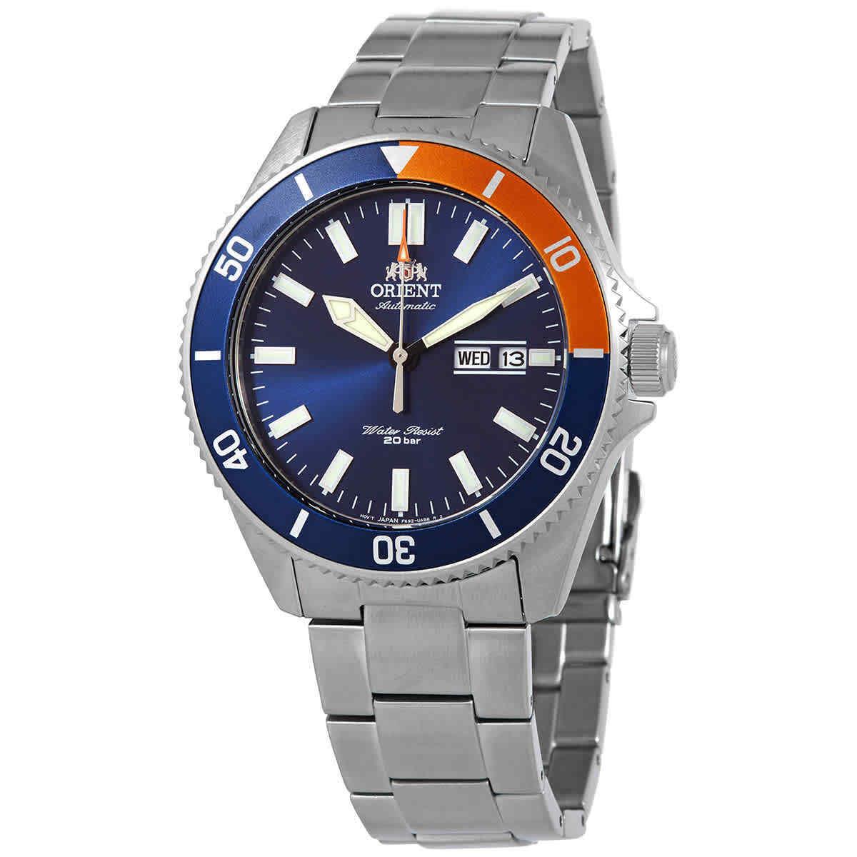 Orient Sports Automatic Blue Dial Men`s Watch RA-AA0913L - Dial: Blue, Band: Silver, Bezel: Blue