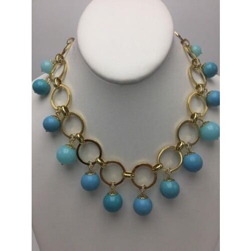 Kate Spade Start a Movement Beaded Turquoise Choker Necklace S53