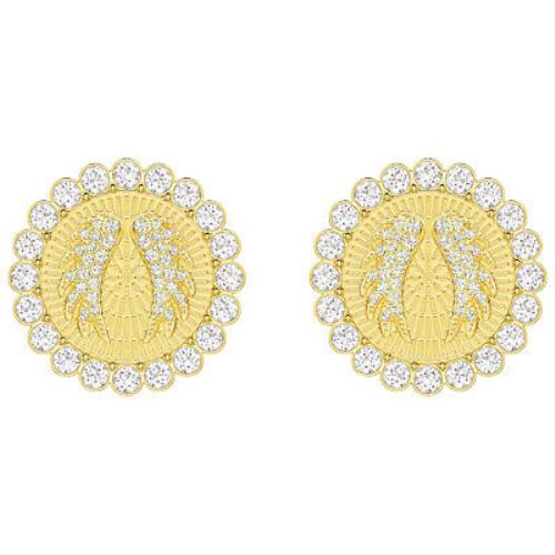 Swarovski Lucky Goddess Clip Earrings - White - Gold Plating