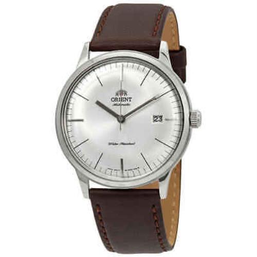 Orient 2nd Generation Bambino Automatic White Dial Men`s Watch FAC0000EW0 - Dial: White, Band: Brown, Bezel: Silver-tone