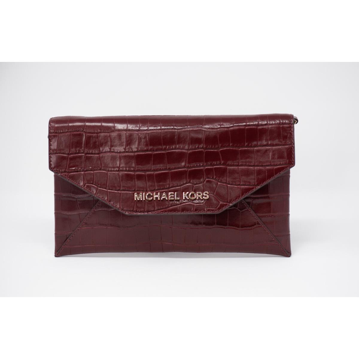 Michael Kors Medium Envelope Clutch Bag Handbag Purse Embossed Leather