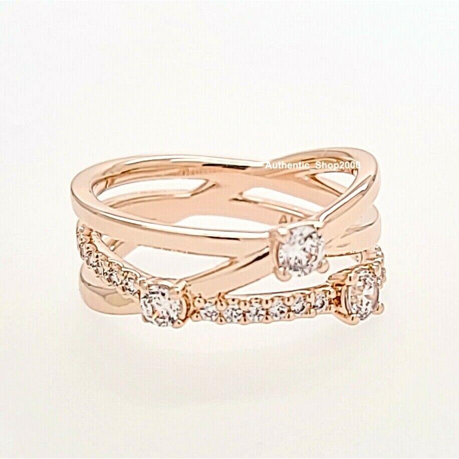 Pandora Rose Gold Timeless Sparkling Triple Ring 189400C01 rose gold