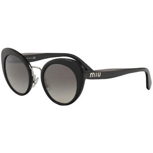 Miu Miu Women`s SMU06T SMU/06T 16E/5S0 Black Fashion Cat Eye Sunglasses 53mm