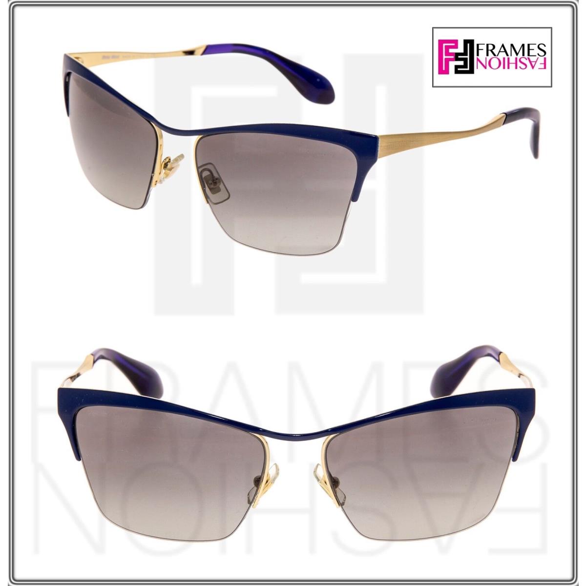 Miu Miu So Metal 50P Cat Eye Sunglasses Brushed Gold Blue Gradient MU50PS Woman