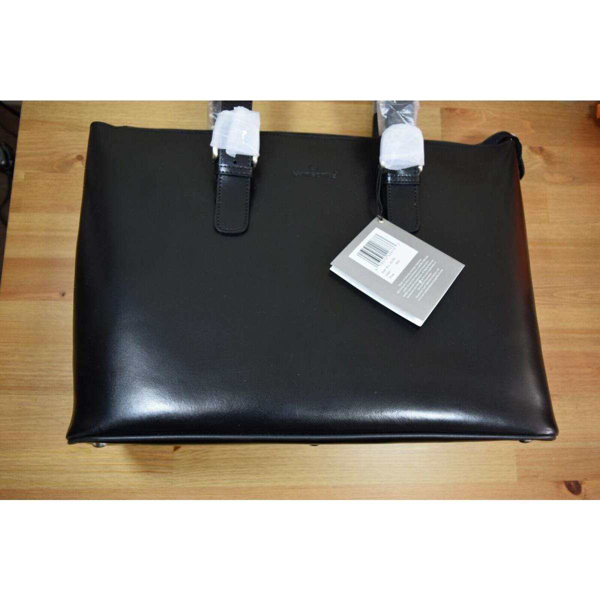 Samsonite Black Patent Leather Laptop Notebook Shoulder Tote Bag Business Case